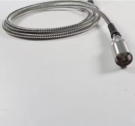 Armored Stainless Steel Ultrasound Transducer Cable Lemo00 To UHF