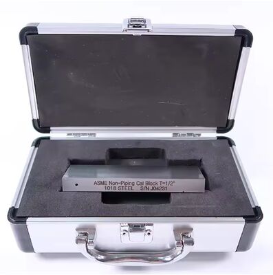 ASME Bloc de calibrage en acier sans tuyauterie T=1/2 pouce ASME TYPE 1018 Bloc d'étalonnage en acier pour ondes de cisaillement UT (1/2 pouce d'épaisseur)