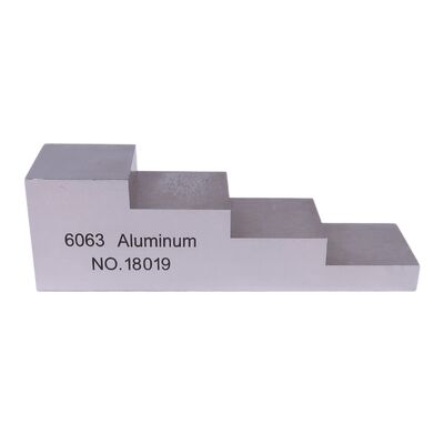 Bloc de calibration en aluminium 6063 à 4 pas avec une épaisseur de 0,25-0,5-0,75-1,0 pouce pour le contrôle par ultrasons
