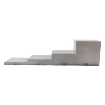 Bloc de calibration en aluminium 6063 à 4 marches avec épaisseur de 2,5-5-10-20 mm pour le contrôle par ultrasons