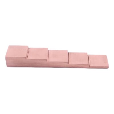 Épaisseur de 5 étapes 2,5-5-7,5-10-12,5 mm Étalonnage par échantillonnage par ultrasons Bloc de référence alliage de cuivre