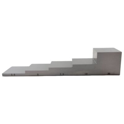 Bloc de calibration 5 crans en acier 1018 avec épaisseurs de 2,5-5-7,5-10-20 mm pour contrle par ultrasons